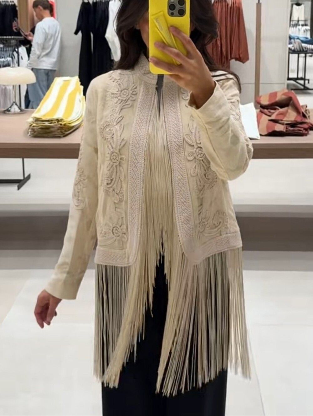 ZARA ZW COLLECTION FRINGED JACKET